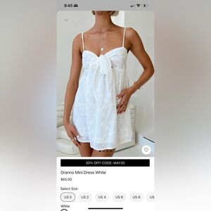 Granno Mini Dress White Princess Polly